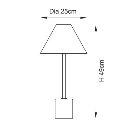 Endon 114211 - Laualamp 1xE14/7W/230V beež/messing