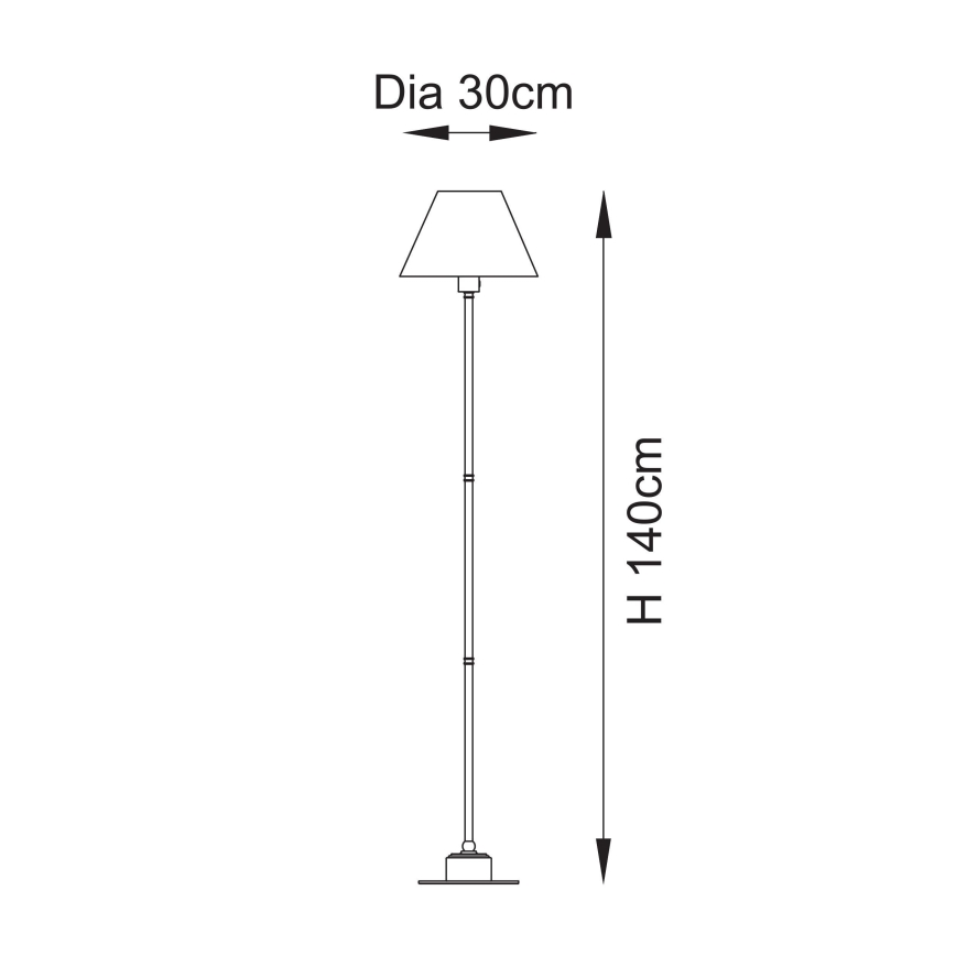 Endon 114785 - LED Hämardatav laetav põrandalamp BURLEY LED/1,5W/5V messing/hall
