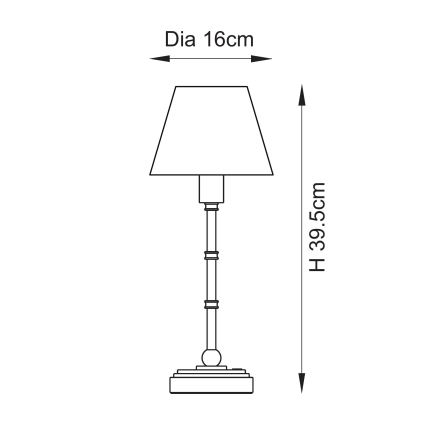 Endon 114804 - LED Hämardatav laetav laualamp BURLEY LED/1,5W/5V messing/roosa