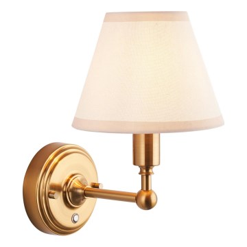 Endon 114830 - LED Hämardatav laetav sein lamp BURLEY LED/1,5W/5V 3600 mAh messing/kreemikas
