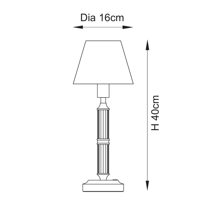 Endon 114849 - LED Hämardatav laetav laualamp MORTON LED/1,5W/5V 3600 mAh messing/beež