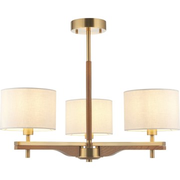 Endon 116993 - Varrega laelamp HEATHCLIFF 3xE14/7W/230V messing/jasan