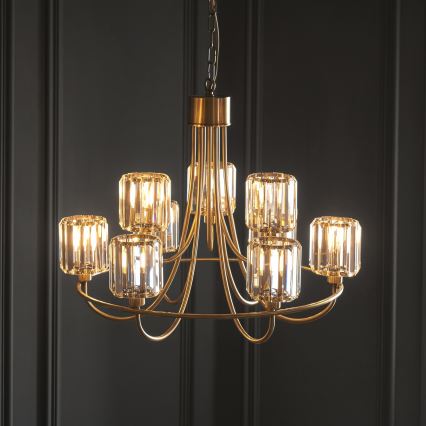 Endon 118934 - Ketiga lühter BERENICE 9xE14/7W/230V, kuldne