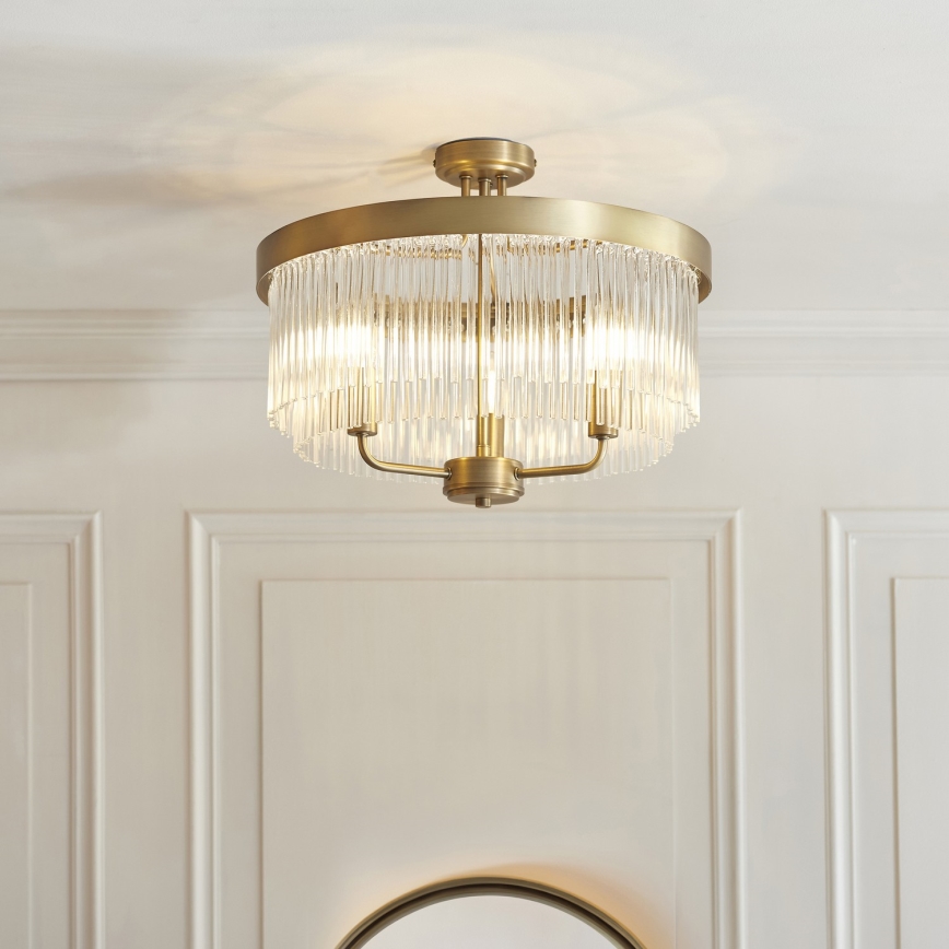 Endon 119109 - Pinnapealne lühter CLERMONT 3xE14/6W/230V messing