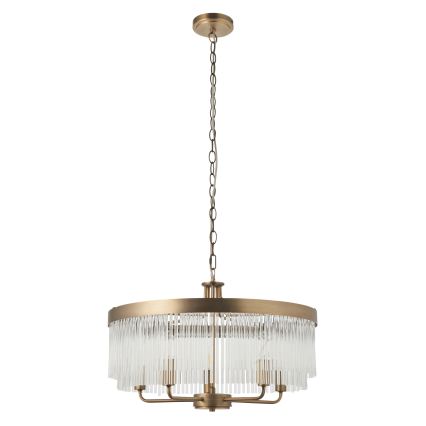 Endon 119110 - CLERMONT ketiga ripp-lühter 5xE14/6W/230V messing