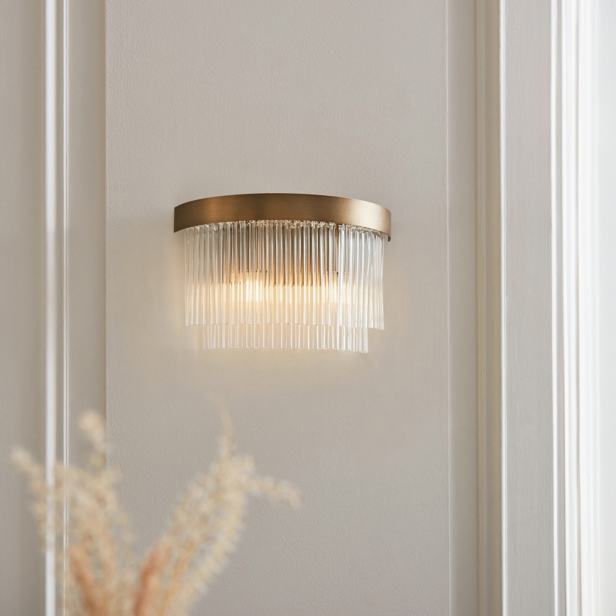 Endon 119125 - Seinavalgusti CLERMONT 2xE14/6W/230V, messingviimistlus