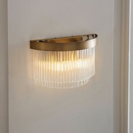Endon 119125 - Seinavalgusti CLERMONT 2xE14/6W/230V, messingviimistlus