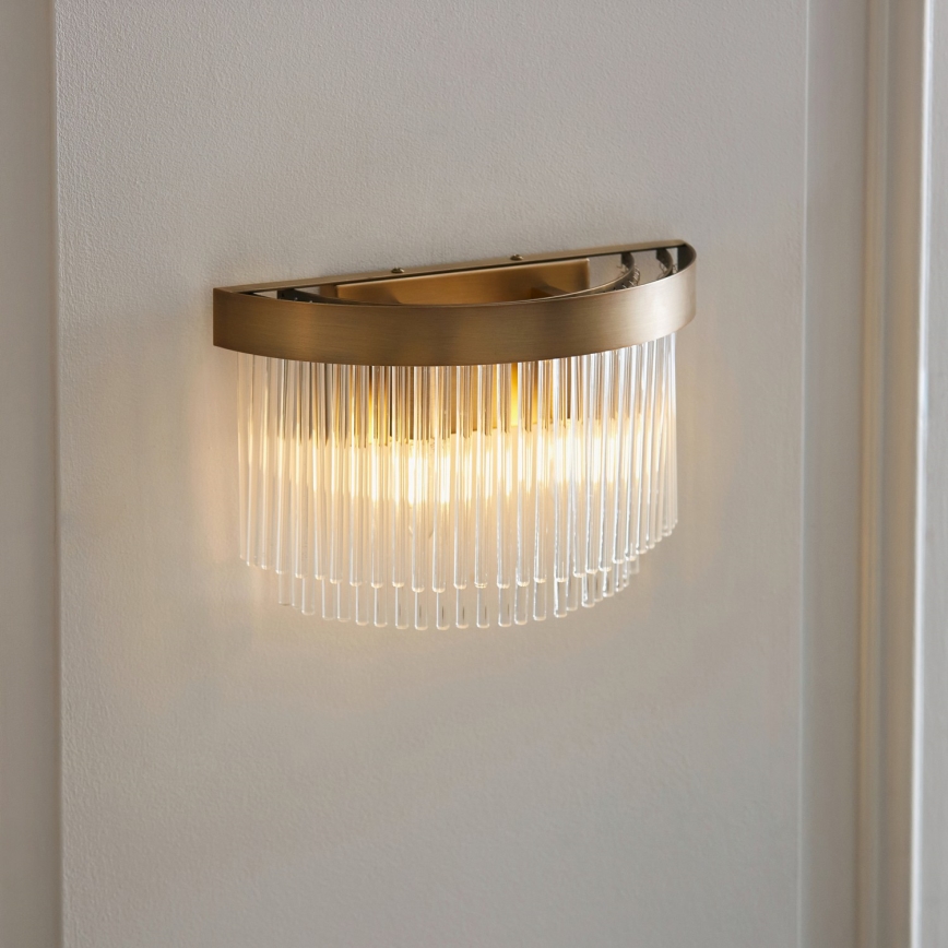 Endon 119125 - Seinavalgusti CLERMONT 2xE14/6W/230V, messingviimistlus