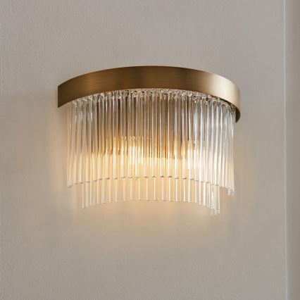 Endon 119125 - Seinavalgusti CLERMONT 2xE14/6W/230V, messingviimistlus