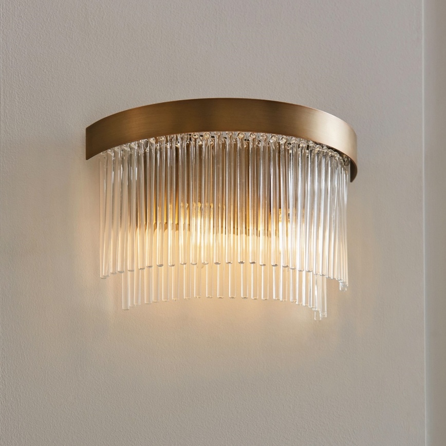Endon 119125 - Seinavalgusti CLERMONT 2xE14/6W/230V, messingviimistlus