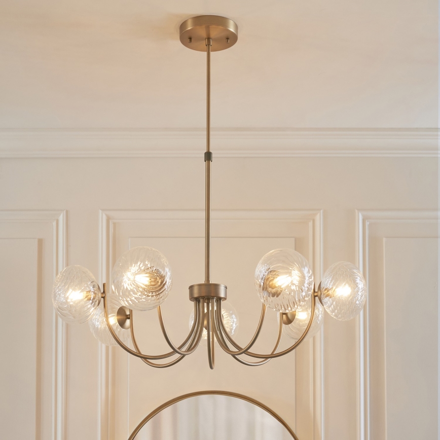 Endon 119224 - ripplühter kaabliga HAGUE 7xG9/5W/230V messing