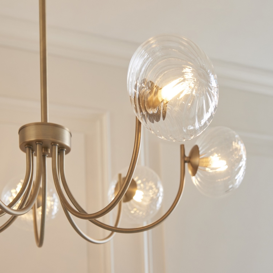 Endon 119224 - ripplühter kaabliga HAGUE 7xG9/5W/230V messing