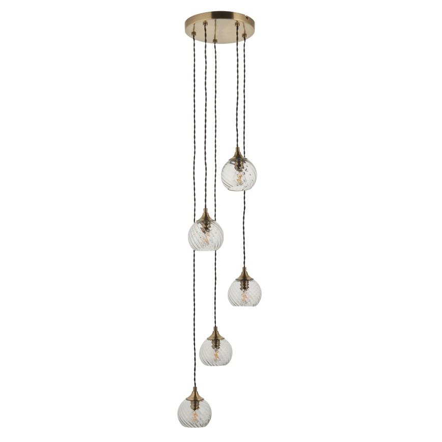 Endon 119435 - Kaabliga riputatav laelühter ALLEGRA 5xE14/7W/230V messing