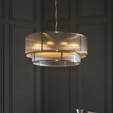 Endon 119456 - Ketiga lühter RIDGETON 8xE14/7W/230V messingust