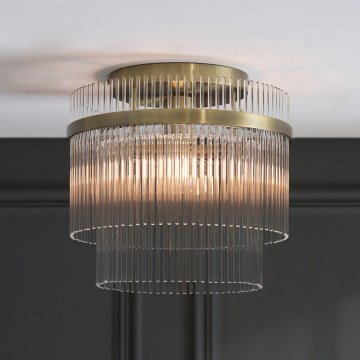 Endon 119492 - Pinnapealne laelamp MARIETTA 1xE27/10W/230V messing/läbipaistev