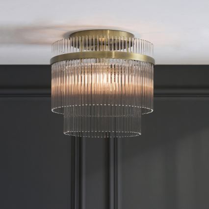 Endon 119492 - Pinnapealne laelamp MARIETTA 1xE27/10W/230V messing/läbipaistev