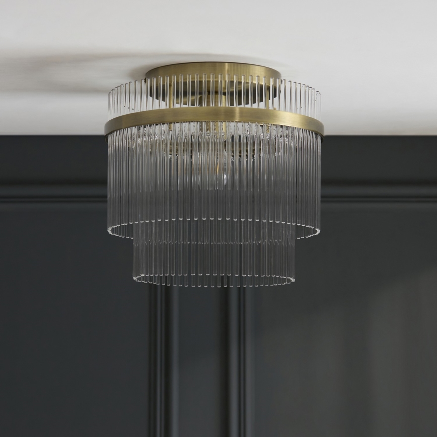 Endon 119492 - Pinnapealne laelamp MARIETTA 1xE27/10W/230V messing/läbipaistev