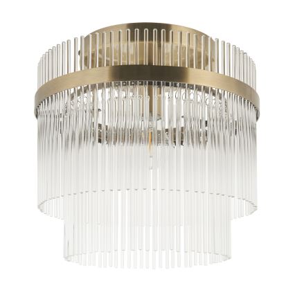 Endon 119492 - Pinnapealne laelamp MARIETTA 1xE27/10W/230V messing/läbipaistev