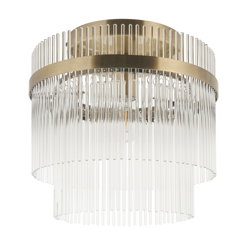 Endon 119492 - Pinnapealne laelamp MARIETTA 1xE27/10W/230V messing/läbipaistev
