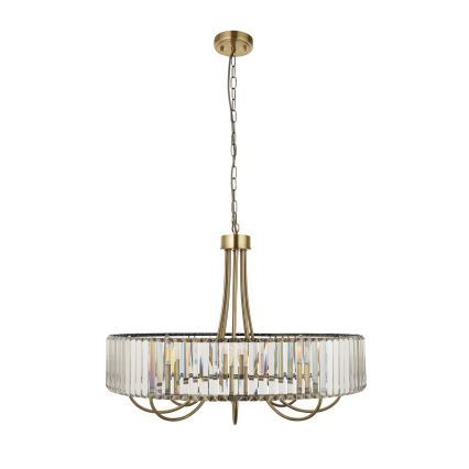 Endon 119611 - ketiga rippuv lühter VISCONTI 8xE14/6W/230V, messing