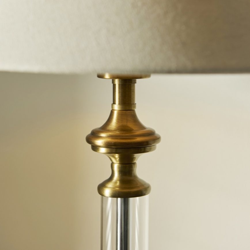 Endon 119972 - Laualamp AVEBURY 1xE27/10W/230V messing/hall