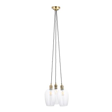 Endon 120648 - Rippvalgusti juhtmega 3xE27/10W/230V messing