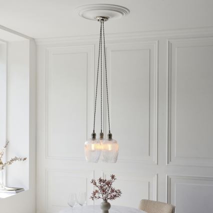Endon 120652 - Rippvalgusti kaabliga 3xE27/10W/230V, läikiv kroom