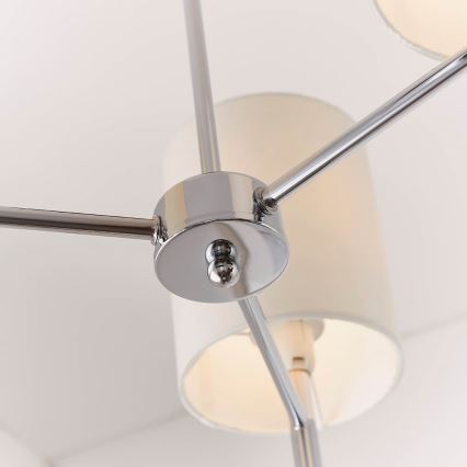 Endon 56642 - Ripplühter BRIO 3xE14/40W/230V läikiv kroom/valge