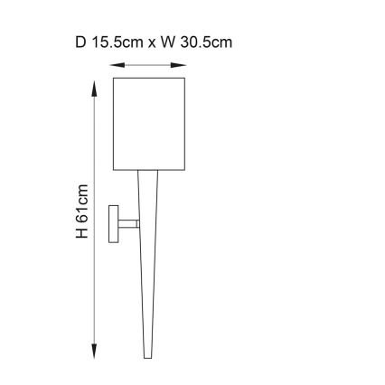 Endon 56706 - seinavalgusti MORETO 1xE14/7W/230V läikiv kroom/hall