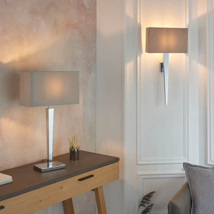 Endon 56707 - Laualamp MORETO 1xE27/60W/230V läikiv kroom/hall