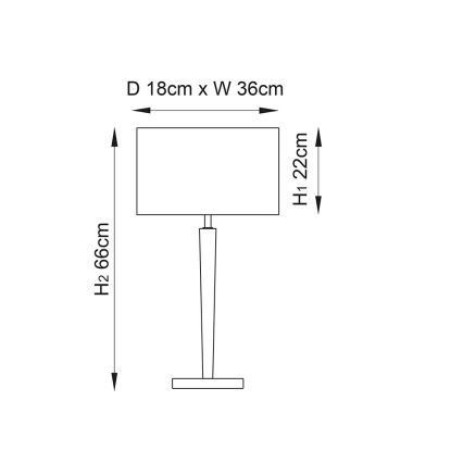 Endon 56707 - Laualamp MORETO 1xE27/60W/230V läikiv kroom/hall