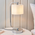Endon 57917 - Hämardatav lauavalgusti CANNING 1xE14/40W/230V läikiv kroom/valge