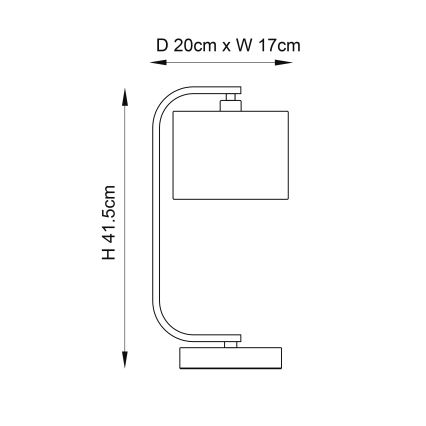 Endon 57917 - Hämardatav lauavalgusti CANNING 1xE14/40W/230V läikiv kroom/valge
