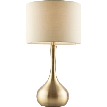 Endon 61191 - Hämardatav laualamp PICCADILLY 1xE14/40W/230V messing/beež