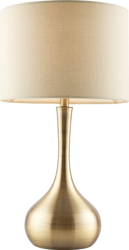 Endon 61191 - Hämardatav laualamp PICCADILLY 1xE14/40W/230V messing/beež