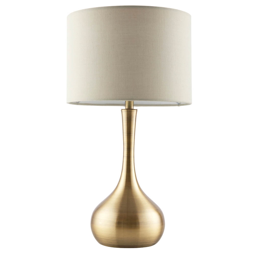 Endon 61191 - Hämardatav laualamp PICCADILLY 1xE14/40W/230V messing/beež
