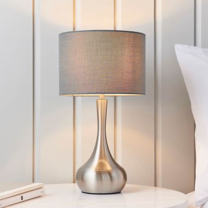 Endon 61192 - Hämardatav laualamp PICCADILLY 1xE14/40W/230V matt kroom/hall