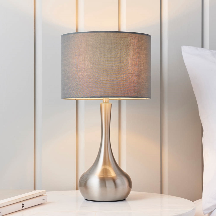 Endon 61192 - Hämardatav laualamp PICCADILLY 1xE14/40W/230V matt kroom/hall