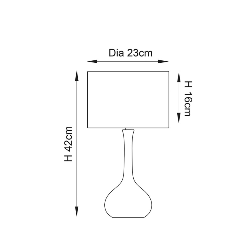 Endon 61192 - Hämardatav laualamp PICCADILLY 1xE14/40W/230V matt kroom/hall