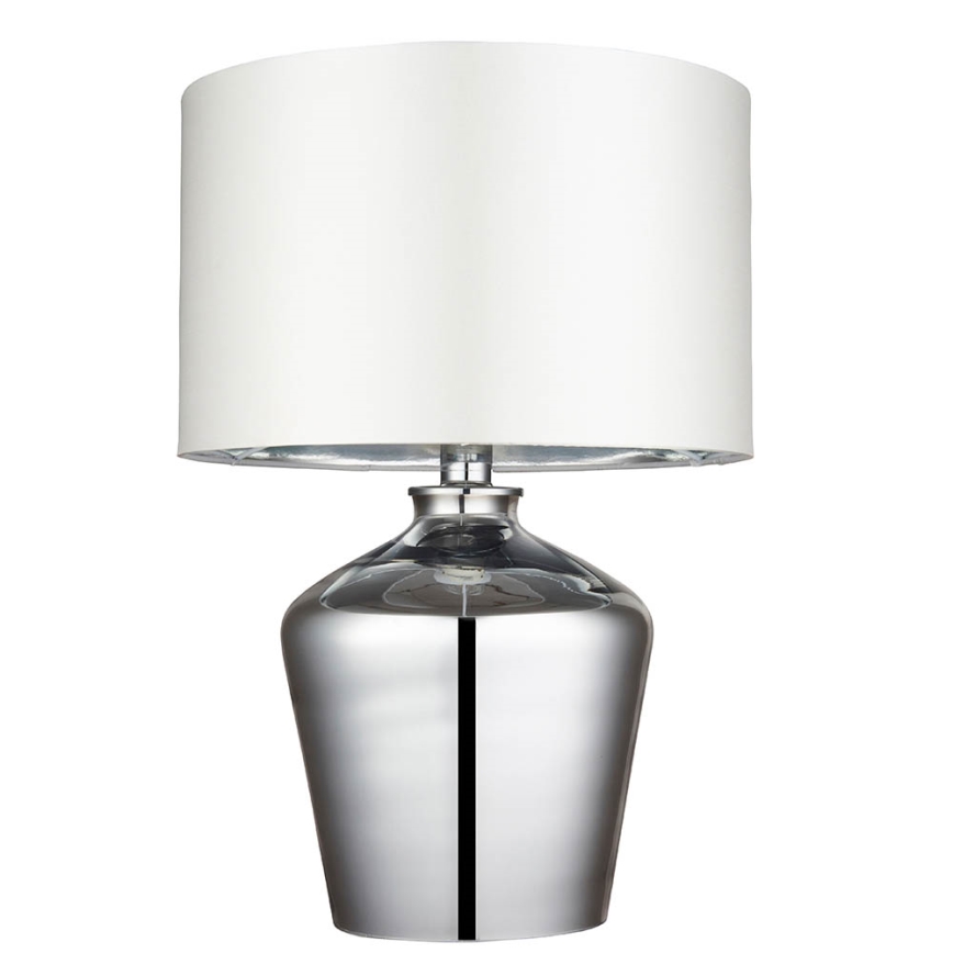 Endon 61198 - Laualamp WALDORF 1xE27/10W/230V läikiv kroom/valge