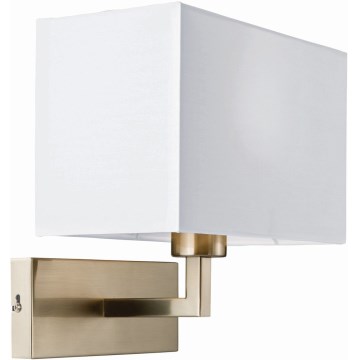 Endon 61604 - Seinavalgusti PICCOLO 1xE27/10W/230V valge/matt kroom