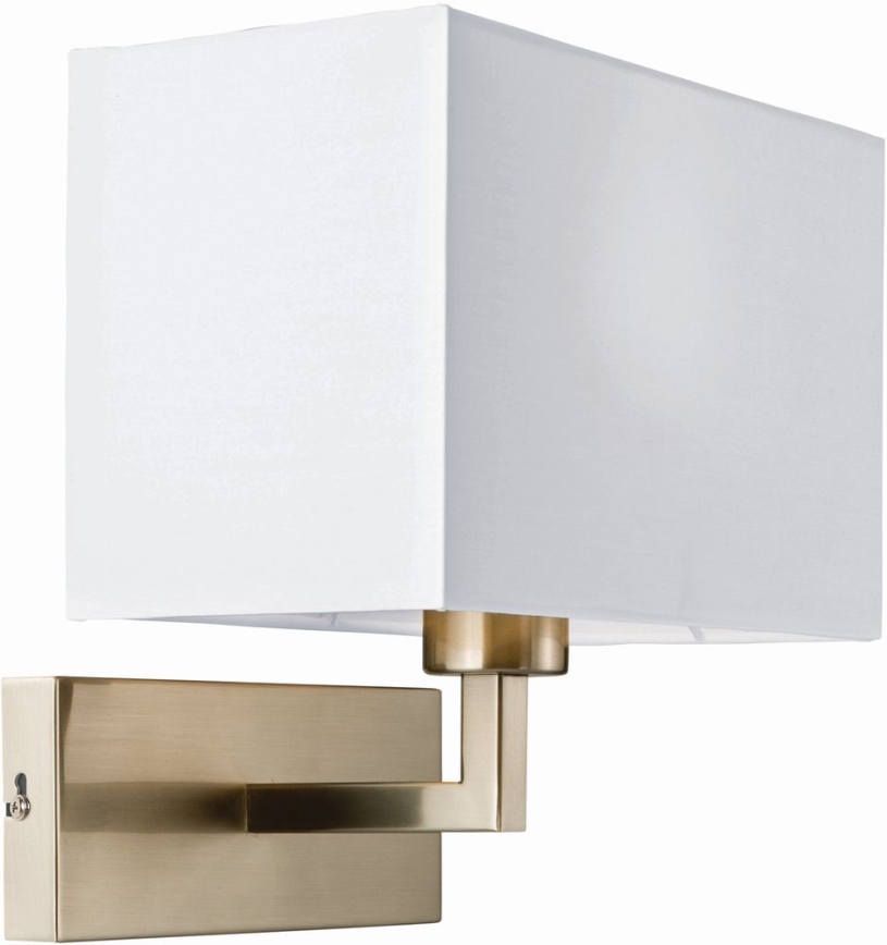 Endon 61604 - Seinavalgusti PICCOLO 1xE27/10W/230V valge/matt kroom