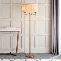 Endon 63620 - Põrandalamp STANFORD 2xE14/40W/230V messing/beež