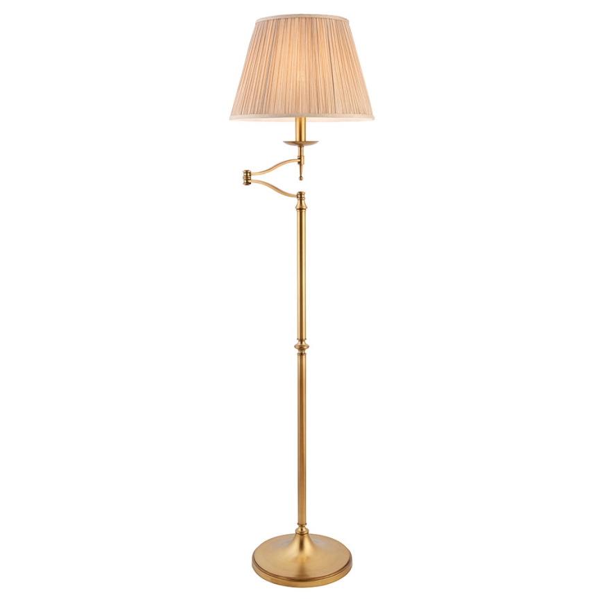 Endon 63621 - Põrandalamp STANFORD 1xE27/60W/230V messing/beež