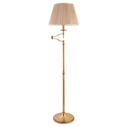 Endon 63621 - Põrandalamp STANFORD 1xE27/60W/230V messing/beež