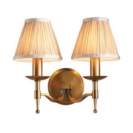 Endon 63654 - Seinavalgusti STANFORD 2xE14/40W/230V messing/beež
