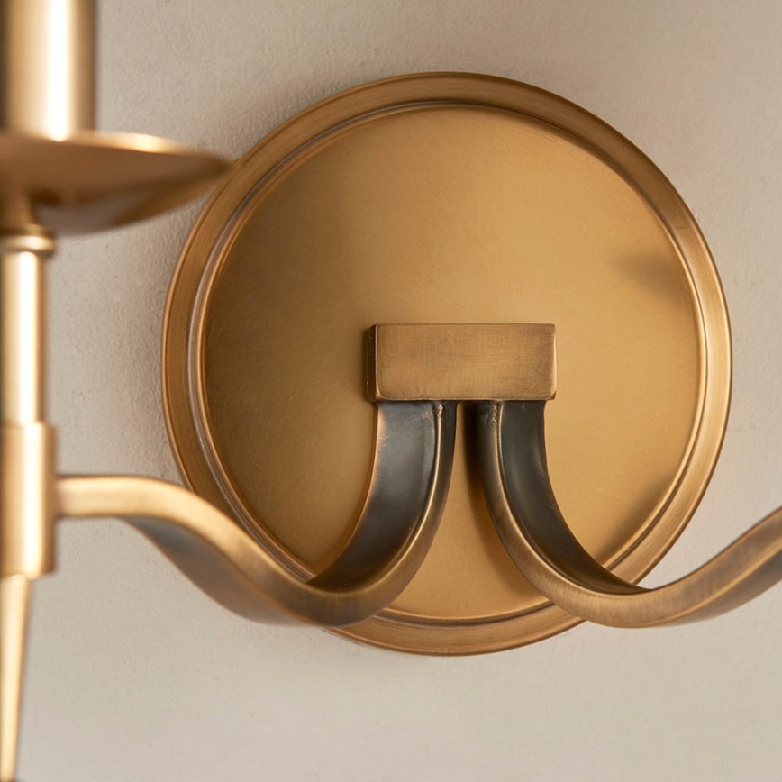 Endon 63654 - Seinavalgusti STANFORD 2xE14/40W/230V messing/beež