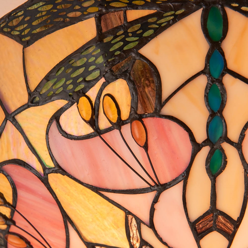 Endon 63922 - Tiffany ASHTON laelamp 2xE27/60W/230V, Ø 45 cm