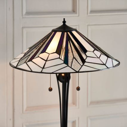 Endon 63934 - Põrandalamp Tiffany ASTORIA 2xE27/60W/230V läbimõõt 48 cm