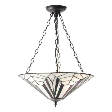 Endon 63936 - ketiga ripp-lühter Tiffany ASTORIA 3xE27/60W/230V, läbimõõt 48 cm